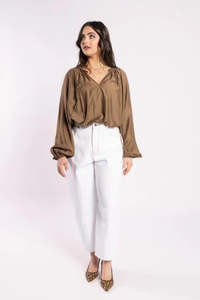 Denim: Barrel Jean - White