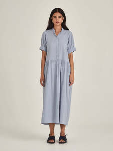 Dresses: Sills Monica Stripe Dress - Cornflower Stripe