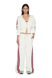 Tops: Ksubi Carter Slim Hoodie – Off White/Burgundy