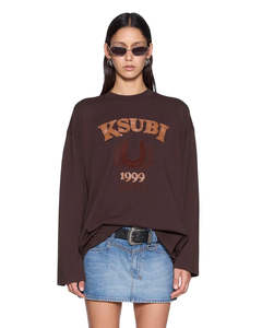 Tops: Ksubi Ranch Altar Boyfriend Long Sleeve Tee – Chocolate