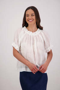 Tops: Briarwood Teddy Top - White