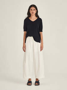 Trousers: Sills Harriet Barrel Pant - Ivory